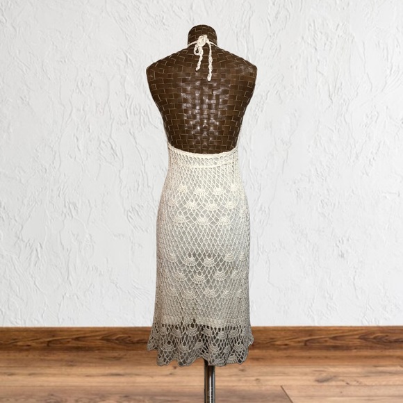 Vintage 70’s Crochet Halter Dress - Picture 3 of 16